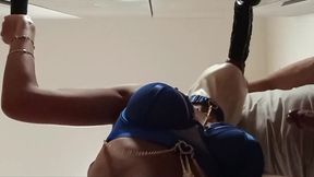 milf plays with cock and two dildos with cumshot on her face