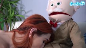 Delilah Day in Red Lingerie: Puppet Master Deepthroat &amp; Passionate Fuck