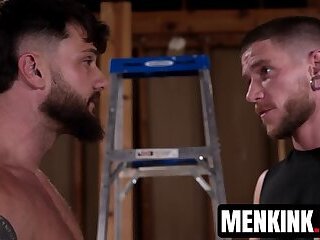 Heath Halo endures face fucking and hammer handle anal from Colt Spence