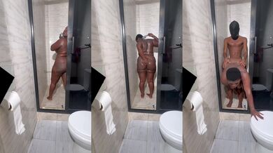 Quickie in the shower stepson busts deep in his sexy stepmom's dripping pussy