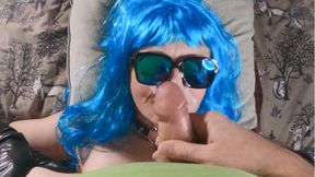 I couldn't resist and fucked my MILF neighbor! Then I jacked off on her glasses!