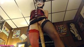 Petite milf AdalynnX gets railed in Harley Quinn cosplay