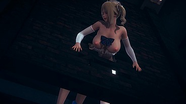 Genshin Impact Hentai Futanari 3D - Barbara is fucked with creampie hard by Jean Futa through the wall - Japanese Asian Manga Anime Game Porn Animation Yuri