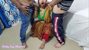 Bhojpuri bhabhi Fucked Hard By Her Father in Law In Front Of Her Dever ( Threesome Sex)
