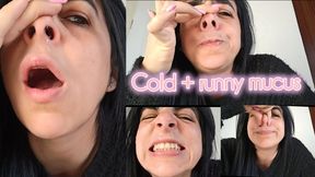 Cold + runny mucus