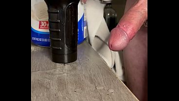 Hung Stud Makes a Protein Shake in His Fleshlight