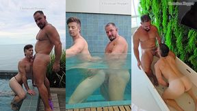 transamos a tarde inteira em todos os cantos do apartamento e fiz o macho dotado gozar duas vezes.