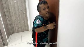 I Get Stuck in the Shower and Ask My Stepbrother to Help Me Get Out and He Asks Me to Let Him Fuck Me for His Favor