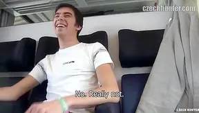 Czech Cutie Sucks Cock on Moving Train - Amateur Czech Hunter Action
