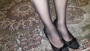 dani amazing black pantyhose cumshut show