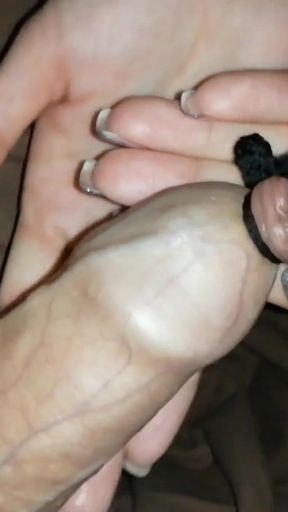 27 minutes of jerking off with a bandaged foreskin and a crazy amount of pre-cum and cum!   Clip 1