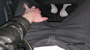 Horny Boy in Leather Jacket Jerks Off in Friend’s Car - PhantomGentX
