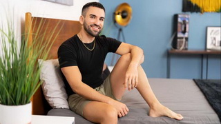 Blue-eyed go-go dancer show his hot body