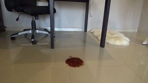 spilled glue underfoot