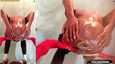 Crazy Enema Twink - This guy pumps his asshole full of water and uses a monster cock to plunge it out, farts and prolapses ...but like, I'm not gay tho - Ass Monkey