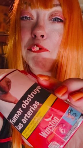 Pumpkin Spice And Everything Nice! Tina Snua Smokes 1 Cork Cigarette - Smoking Smoker Halloween