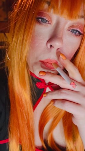 Pumpkin Spice And Everything Nice! Tina Snua Smokes 1 Cork Cigarette - Smoking Smoker Halloween