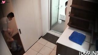 Lovely japanese darling doggy style banging