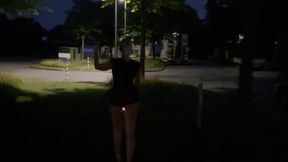 Dirty Nylon Slut Gets Fucked on the Street