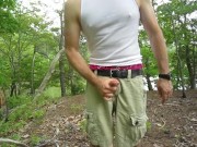 Have a nice long wank by the water, sagging in my AE boxers and cargo shorts wearing a tanktop