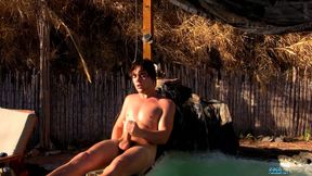 A Cum Squirting Outdoor Jack off