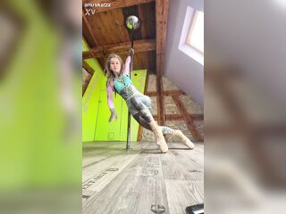 U want to learn some pole dance positions - check out my latest clip on Youtube search there for: PoleKatzZ and maybe u li ...