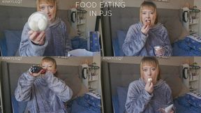 Snuggly Curvy Cutie PJs Food eating mukbang Feeder feedee adorable