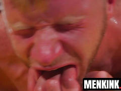 Blond Brian Bonds totally dicked down by Jason Styles after wrestling match