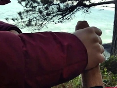 Public Blowjob with a View: Amateur Couple Almost Caught!