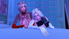 futanari cowgirl perverts over her asshole slave (sims + anime hentai + sfm)