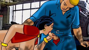 Velamma Episode 42 - Velamma Gets Greasy and Dirty with the Mechanics!