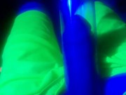 pumped dick blue light yellow shorts glow cockrings #4