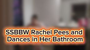 SSBBW Rachel Pees and Dances in Her Bathroom