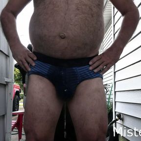 MisterPisser SOAKS Another Pair Of Briefs With PISS OUTSIDE!