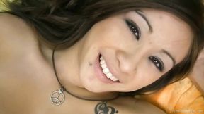 ”Petite Asian cutie jerks & sucks a hard cock until he spews his load”