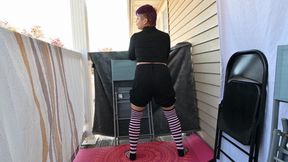 Dylan ballbusting knees in socks (1080)