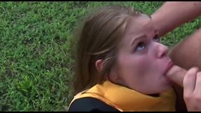 Blonde Babe Takes on Two Cocks in Wild Group Fuck