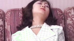 ”Hot Asian MILF solo fingers her sexy snatch”