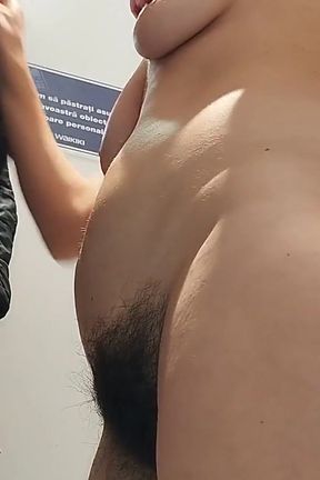 Sexy Brunette Tries on Tights