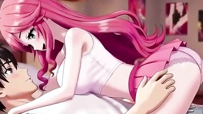 Stepsis with huge tits reveals stress by giving her stepbrother a blowjob in cartoon sex fantasy
