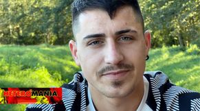 Young bulgarian straight boy Sergej jacking off twice - huge balls + uncut cock