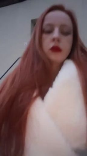 Smoking goddess red head