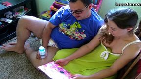 nice ab step-mommy cheyenne diaper change and reading
