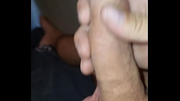 Playing with my brazillian waxed dick