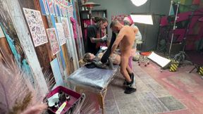 Raw Tattoo Session - Hard Anal While Getting Inked