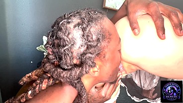 Black couple enjoy horny maid