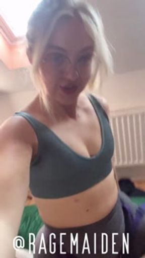 Pegging My Sub Hard After The Gym!