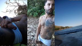 punheta e gozada em publico na praia paradisiaca com o lutador de mma allan guerra gomes