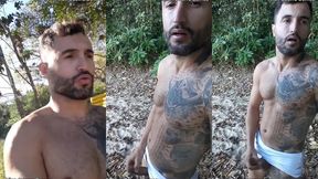 punheta e gozada em publico na praia paradisiaca com o lutador de mma allan guerra gomes