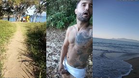 punheta e gozada em publico na praia paradisiaca com o lutador de mma allan guerra gomes